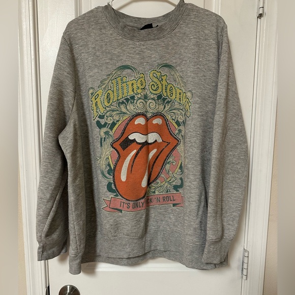 the Rolling Stones Sweaters - The Rolling Stones Gray Sweatshirt